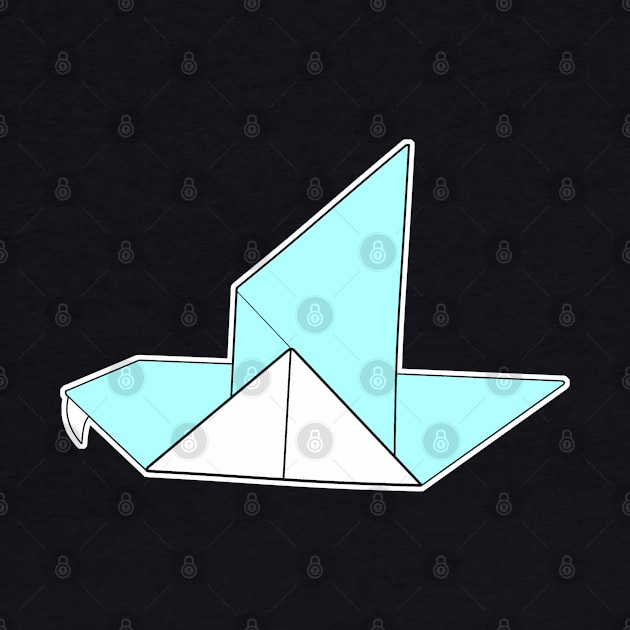 Flying Parrot Bird Origami Sticker Style Design by aaallsmiles